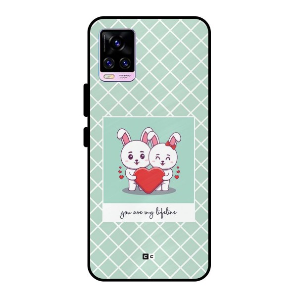 Love Lifeline Metal Back Case for Vivo V20 Pro