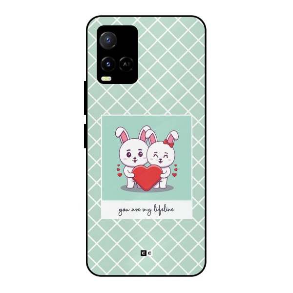 Love Lifeline Metal Back Case for Vivo Y21T