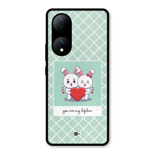 Love Lifeline Metal Back Case for iQOO Z7