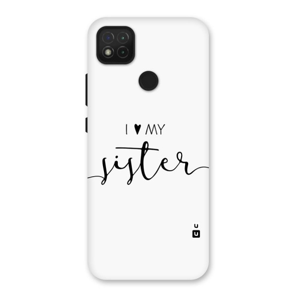 Love My Sister Back Case for Redmi 9C