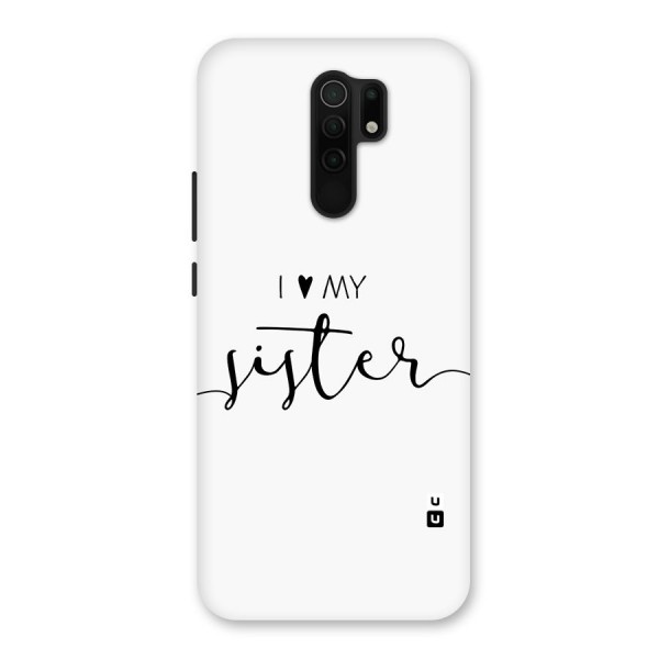 Love My Sister Glass Back Case for Redmi 9 Prime