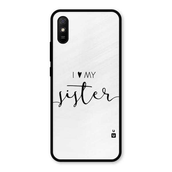 Love My Sister Glass Back Case for Redmi 9i
