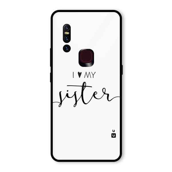 Love My Sister Glass Back Case for Vivo V15