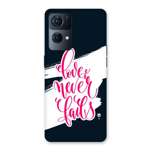 Love Never Fails Back Case for Oppo Reno7 Pro 5G