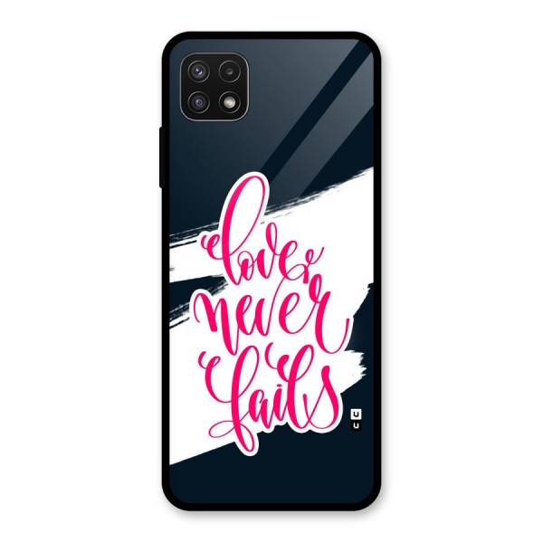 Love Never Fails Glass Back Case for Galaxy A22 5G