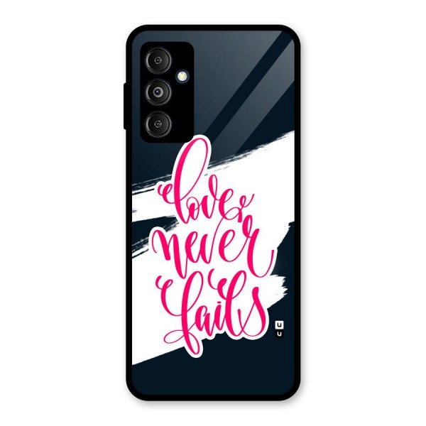 Love Never Fails Glass Back Case for Galaxy M14 5G