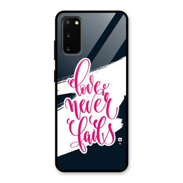 Love Never Fails Glass Back Case for Galaxy S20