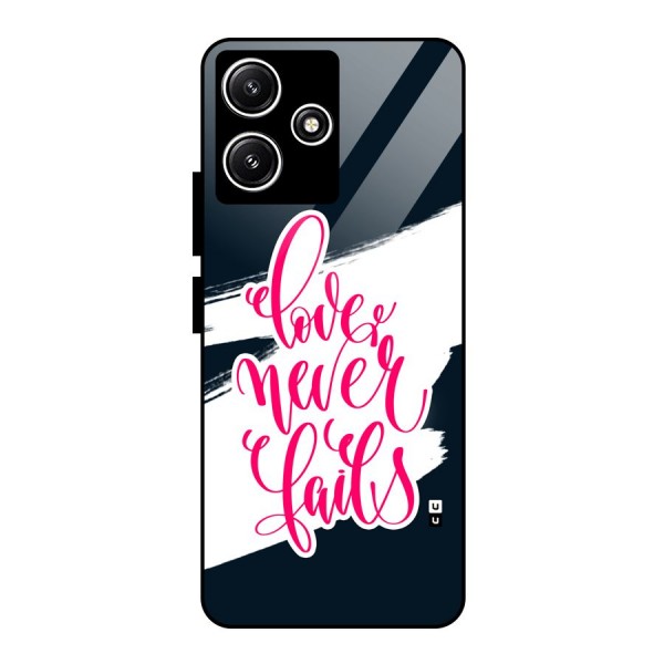 Love Never Fails Glass Back Case for Poco M6 Pro