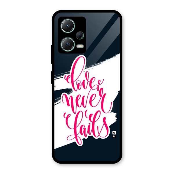 Love Never Fails Glass Back Case for Poco X5