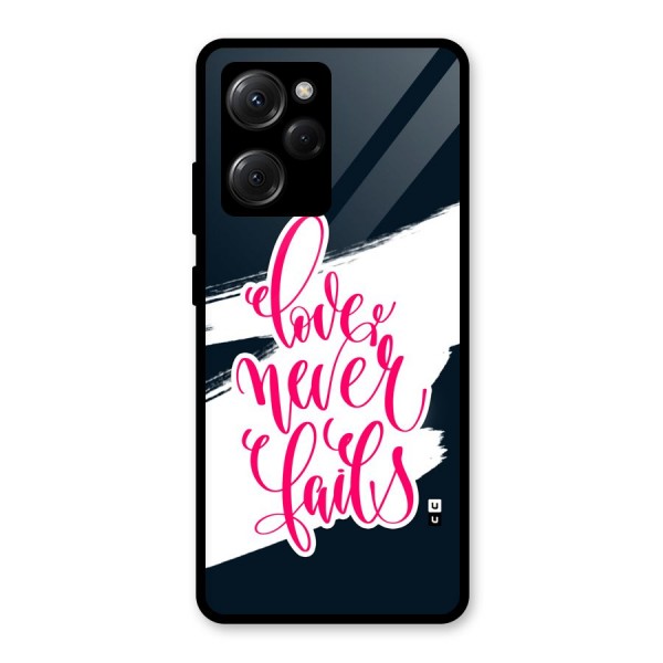 Love Never Fails Glass Back Case for Poco X5 Pro