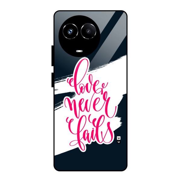 Love Never Fails Glass Back Case for Realme 11X