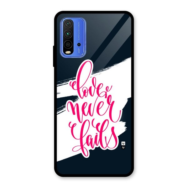 Love Never Fails Glass Back Case for Redmi 9 Power