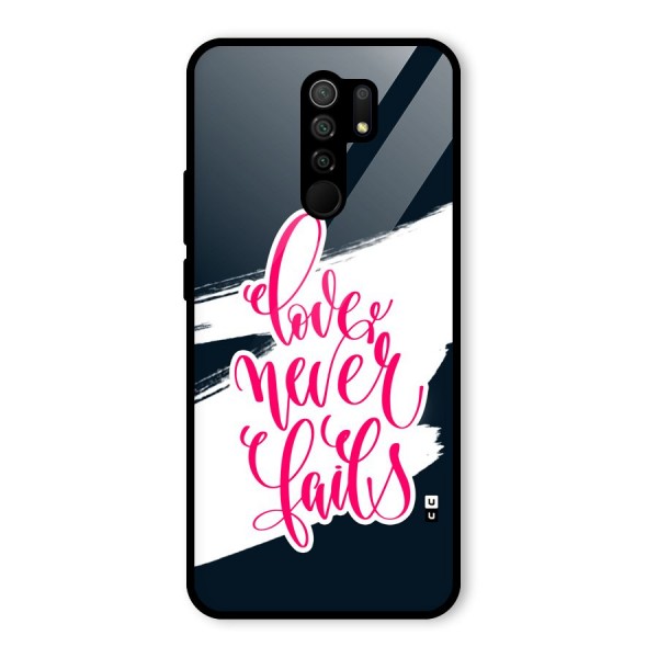 Love Never Fails Glass Back Case for Redmi 9 Prime