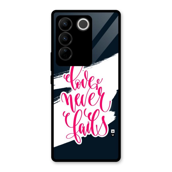 Love Never Fails Glass Back Case for Vivo V27 Pro