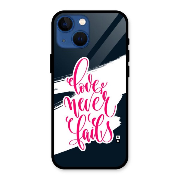 Love Never Fails Glass Back Case for iPhone 13 Mini