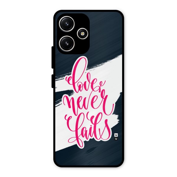 Love Never Fails Metal Back Case for Poco M6 Pro