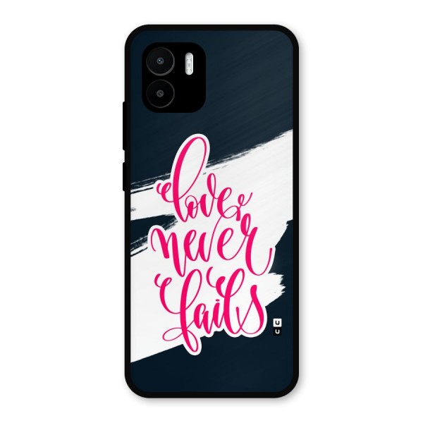 Love Never Fails Metal Back Case for Redmi A2