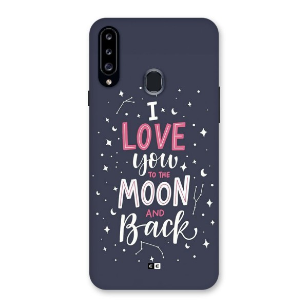 Love To The Moon Back Case for Galaxy A20s