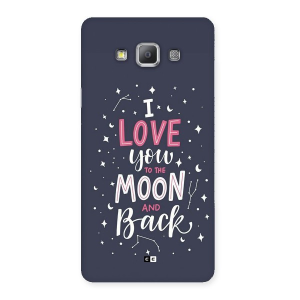 Love To The Moon Back Case for Galaxy A7