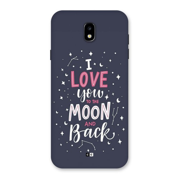 Love To The Moon Back Case for Galaxy J7 Pro