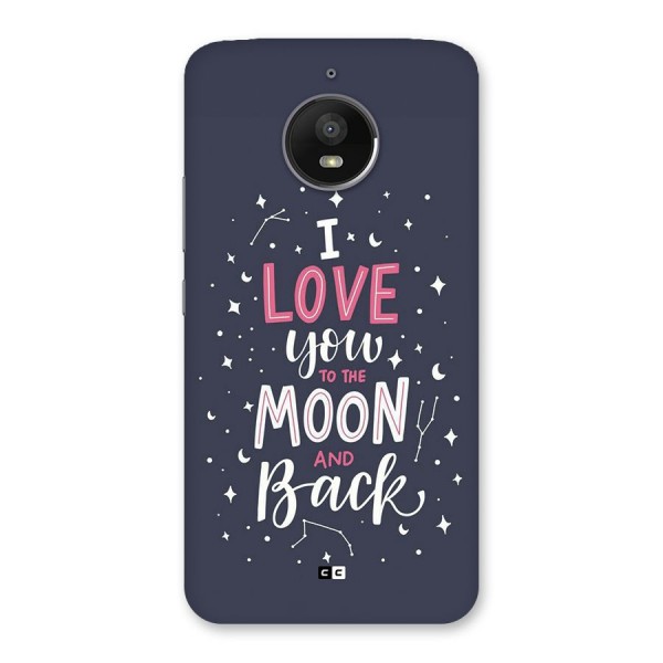 Love To The Moon Back Case for Moto E4 Plus