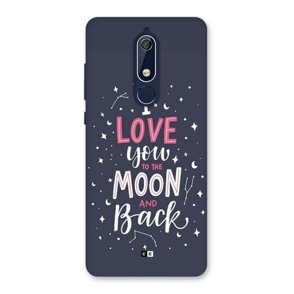 Love To The Moon Back Case for Nokia 5.1