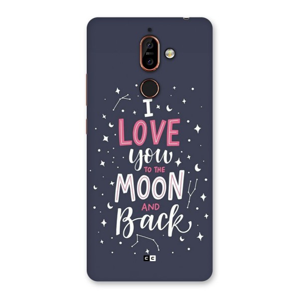 Love To The Moon Back Case for Nokia 7 Plus