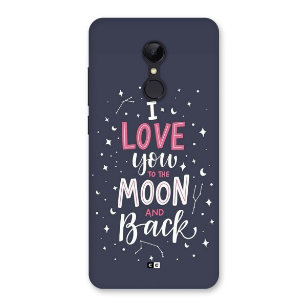 Love To The Moon Back Case for Redmi 5