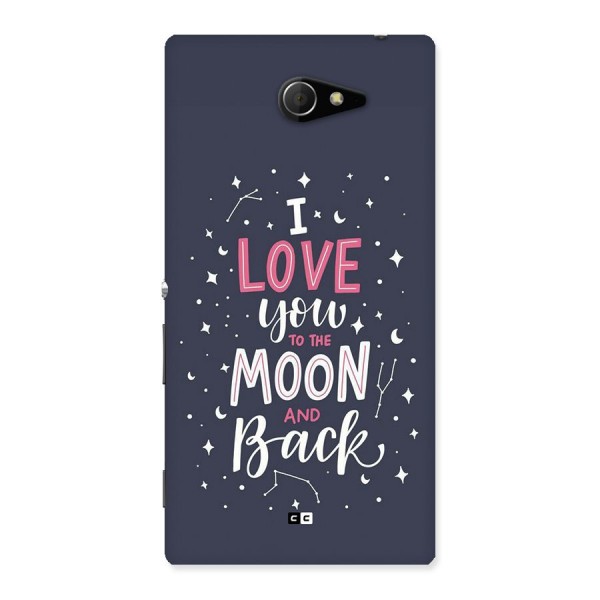 Love To The Moon Back Case for Xperia M2