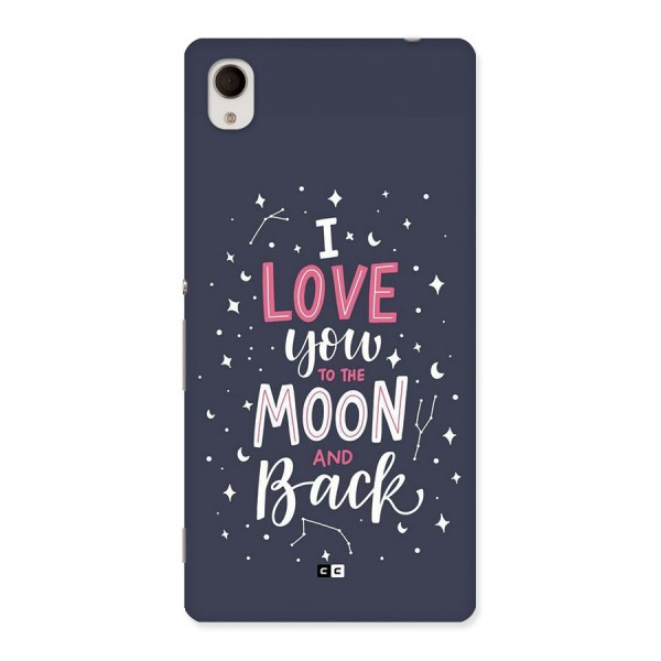 Love To The Moon Back Case for Xperia M4 Aqua