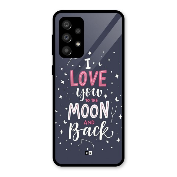 Love To The Moon Glass Back Case for Galaxy A32