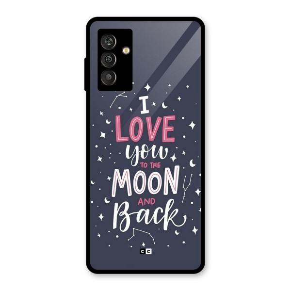 Love To The Moon Glass Back Case for Galaxy M13