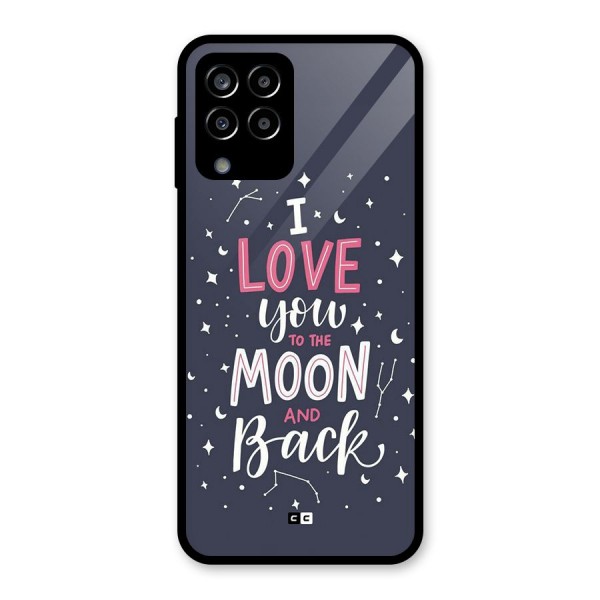 Love To The Moon Glass Back Case for Galaxy M33