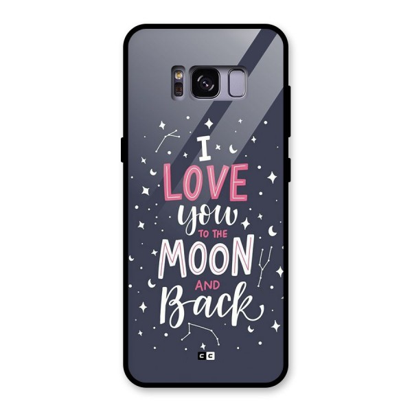 Love To The Moon Glass Back Case for Galaxy S8