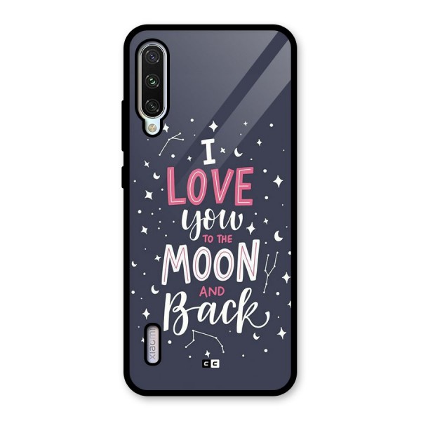 Love To The Moon Glass Back Case for Mi A3