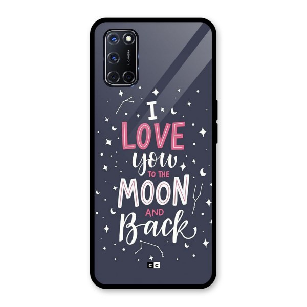 Love To The Moon Glass Back Case for Oppo A52