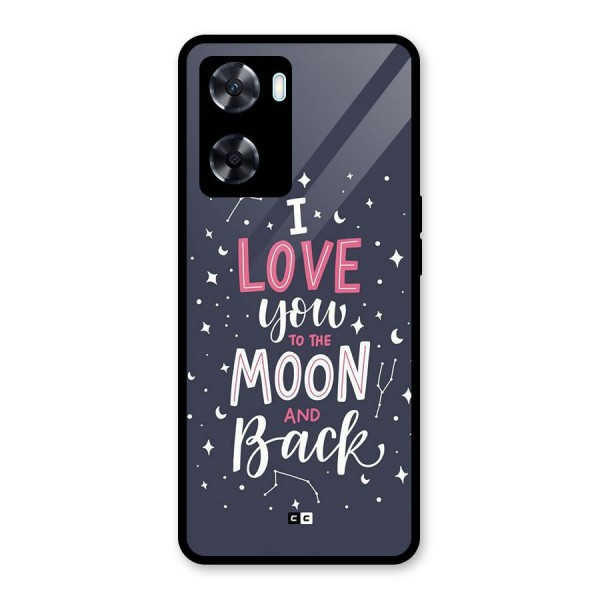 Love To The Moon Glass Back Case for Oppo A77s