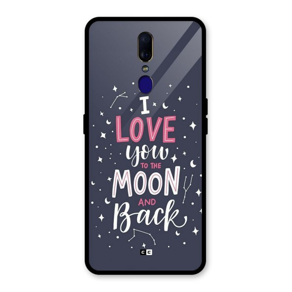 Love To The Moon Glass Back Case for Oppo F11