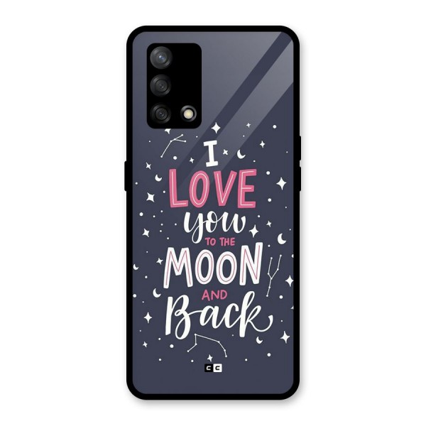 Love To The Moon Glass Back Case for Oppo F19