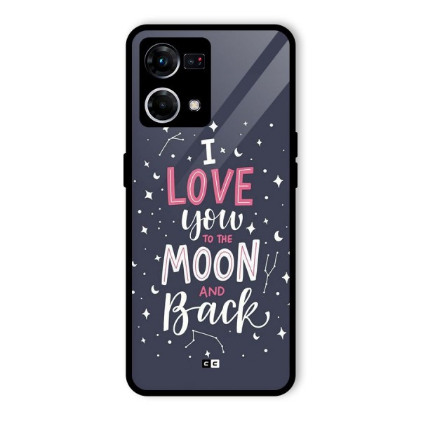 Love To The Moon Glass Back Case for Oppo F21 Pro 5G