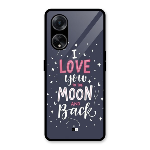 Love To The Moon Glass Back Case for Oppo F23