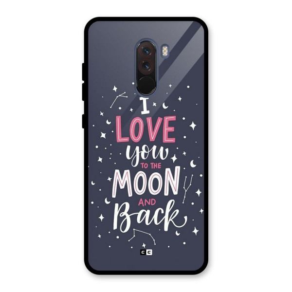 Love To The Moon Glass Back Case for Poco F1