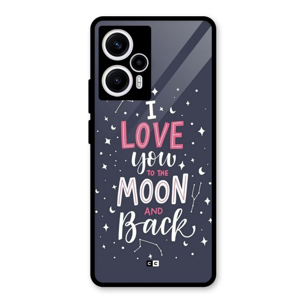 Love To The Moon Glass Back Case for Poco F5