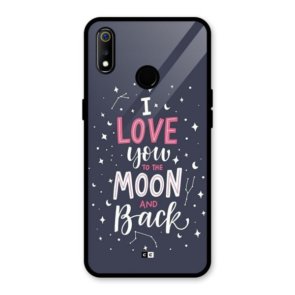 Love To The Moon Glass Back Case for Realme 3