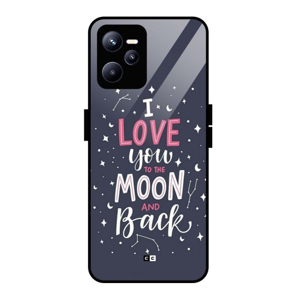 Love To The Moon Glass Back Case for Realme C35