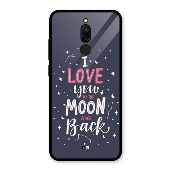 Love To The Moon Glass Back Case for Redmi 8