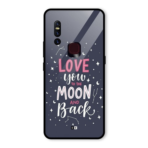 Love To The Moon Glass Back Case for Vivo V15