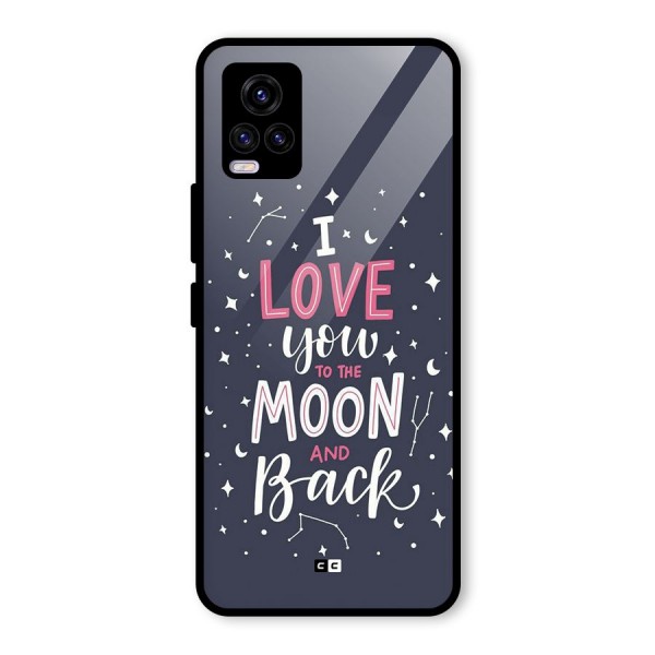 Love To The Moon Glass Back Case for Vivo V20