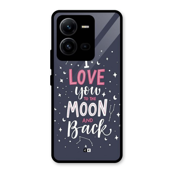 Love To The Moon Glass Back Case for Vivo V25