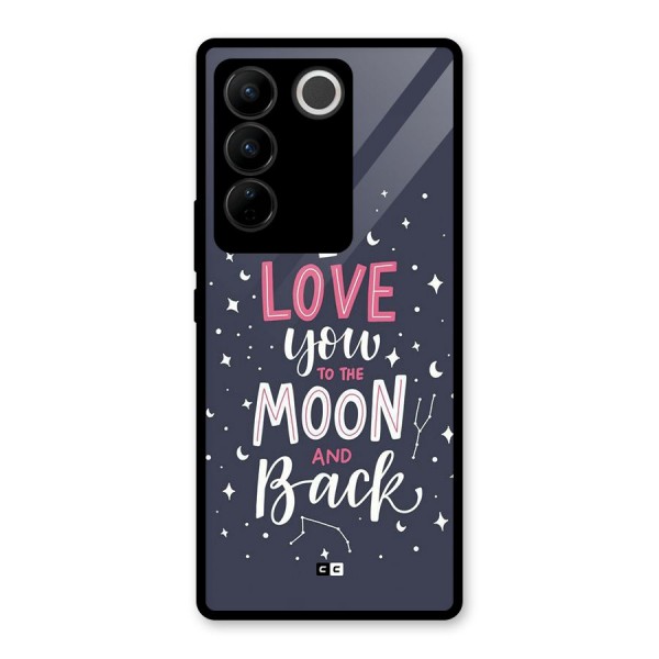 Love To The Moon Glass Back Case for Vivo V27